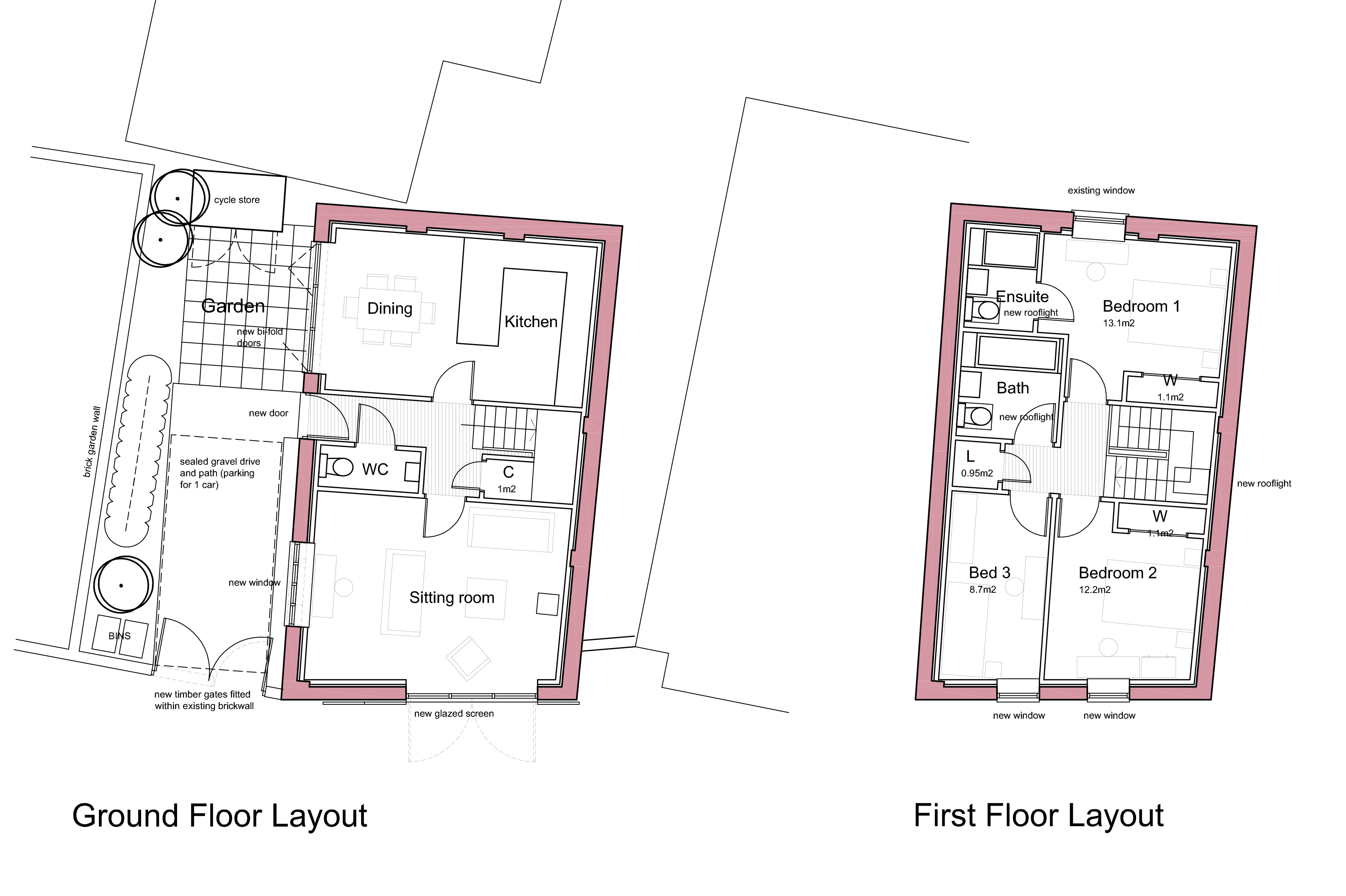 Lot: 97 - BARN WITHIN CITY WALLS WITH PLANNING APPLICATION SUBMITTED FOR CONVERSION - Proposed Floor Plans